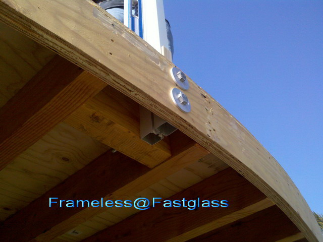glass fence post system